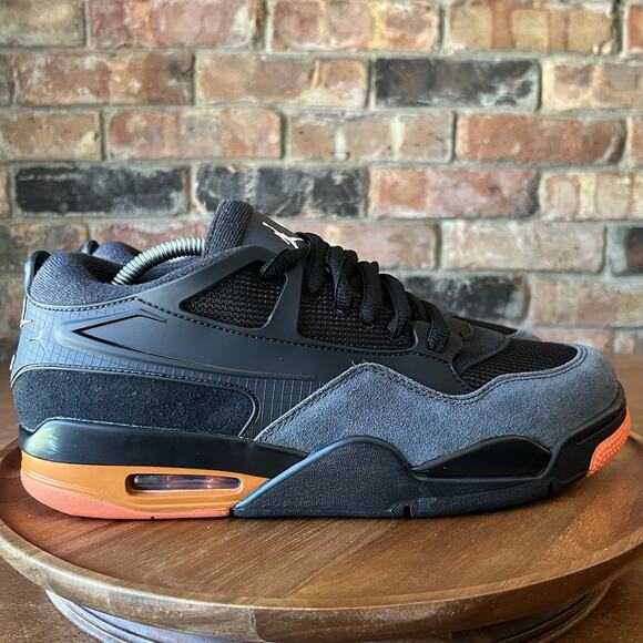 Air Jordan 4 RM Black Gray Starfish Low Shoes Sneakers Mens Sizes 11 - Picture 3 of 16